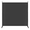 6 Feet Dark Grey Portable Privacy Screen Room Divider with Durable Metal Frame and Lockable Universal Wheels